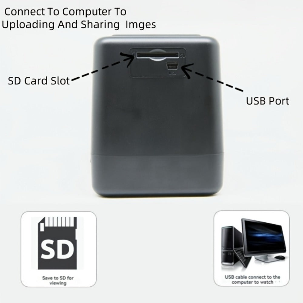 Film Scanner 10MP Negative & Slide Scanner, Converts 35mm/110/Super 8 Film to Digital JPEG, 2.0" LCD Screen