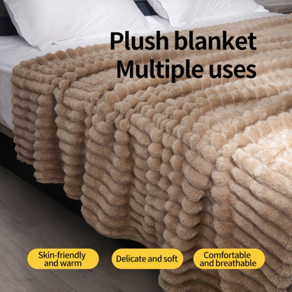 500gsm Heavy Plush Blanket, Ultra Thick Fluffy Blanket for Bed, Sofa & Travel, Baby to Double Size