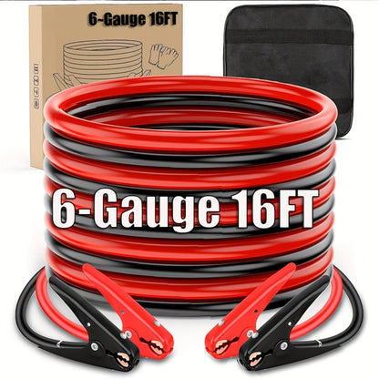 Heavy Duty Jumper Cables 600A CCA – Thickened Booster Cables with Carrying Bag for Pickup Truck, RV, Van & SUV