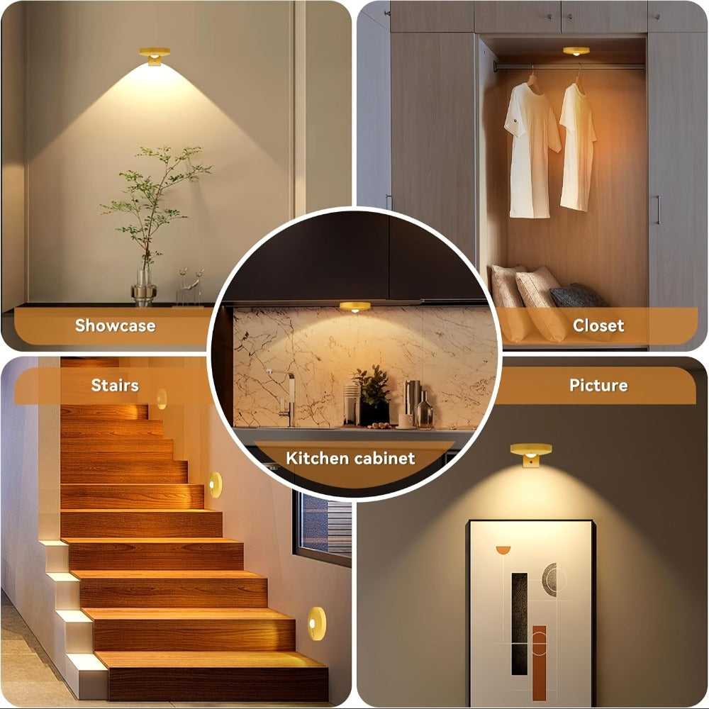 Picture Lights for Wall Rechargeable, Magnetic LED Art Display Light with Remote 3 Color Temperatures Dimmable Timer Golden Finish