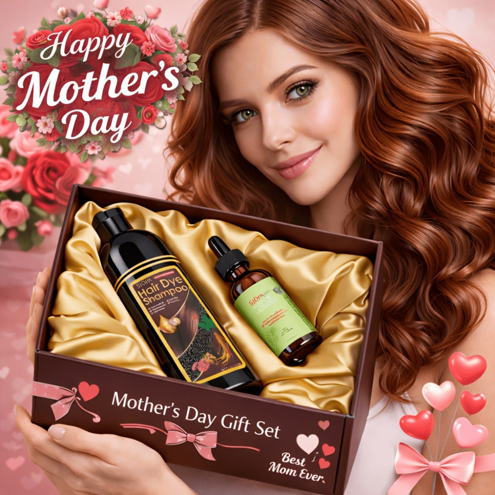 Hair Dye Coloring Shampoo 5-in-1 Upgraded with Hibiscus Oil, Squalane & Glycerin – Quick Color & Nourishing, Gentle Skin-Safe Formula