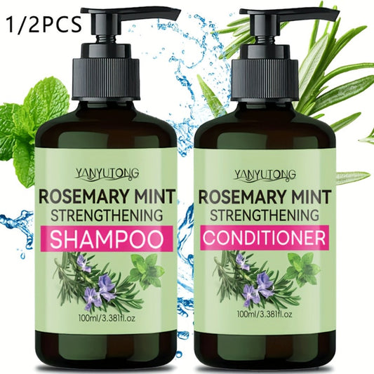 Rosemary Mint Shampoo & Conditioner Set with Rosemary Extract, Strengthening Hair Growth Formula