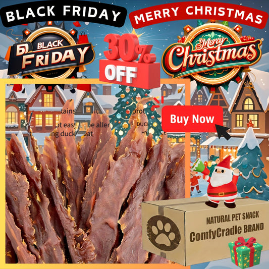 Dog Jerky Treats Chicken & Duck – High Protein Low Fat Natural Training Reward Snacks for Small Medium Large Dogs Easily Digestible