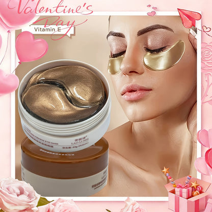 Niacinamide Firming Eye Mask Patches 60pcs with Caffeine & Hyaluronic Acid Lift Tighten Brighten Dark Circles Puffiness Fine Lines