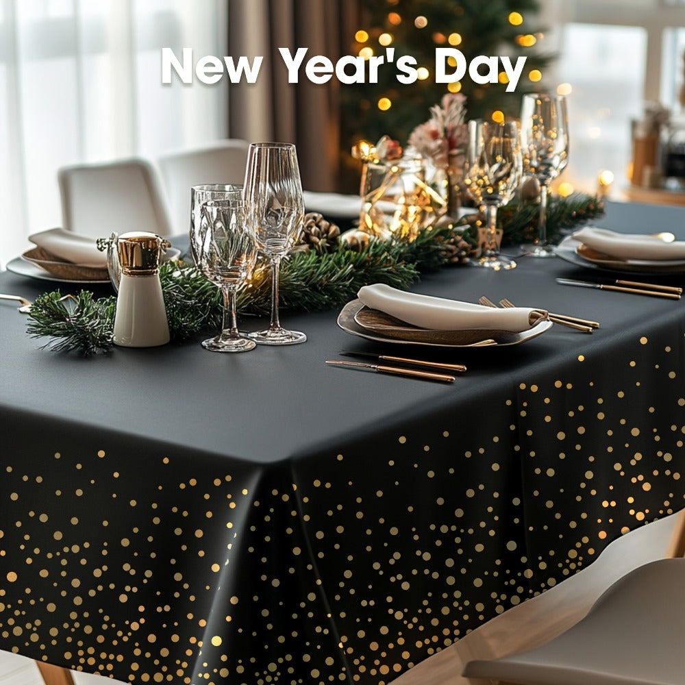 Disposable Tablecloths 54x108 Inch Rectangle Plastic Table Cover PEVA Party Table Cloth 6 Pack for Birthday Picnic Holiday