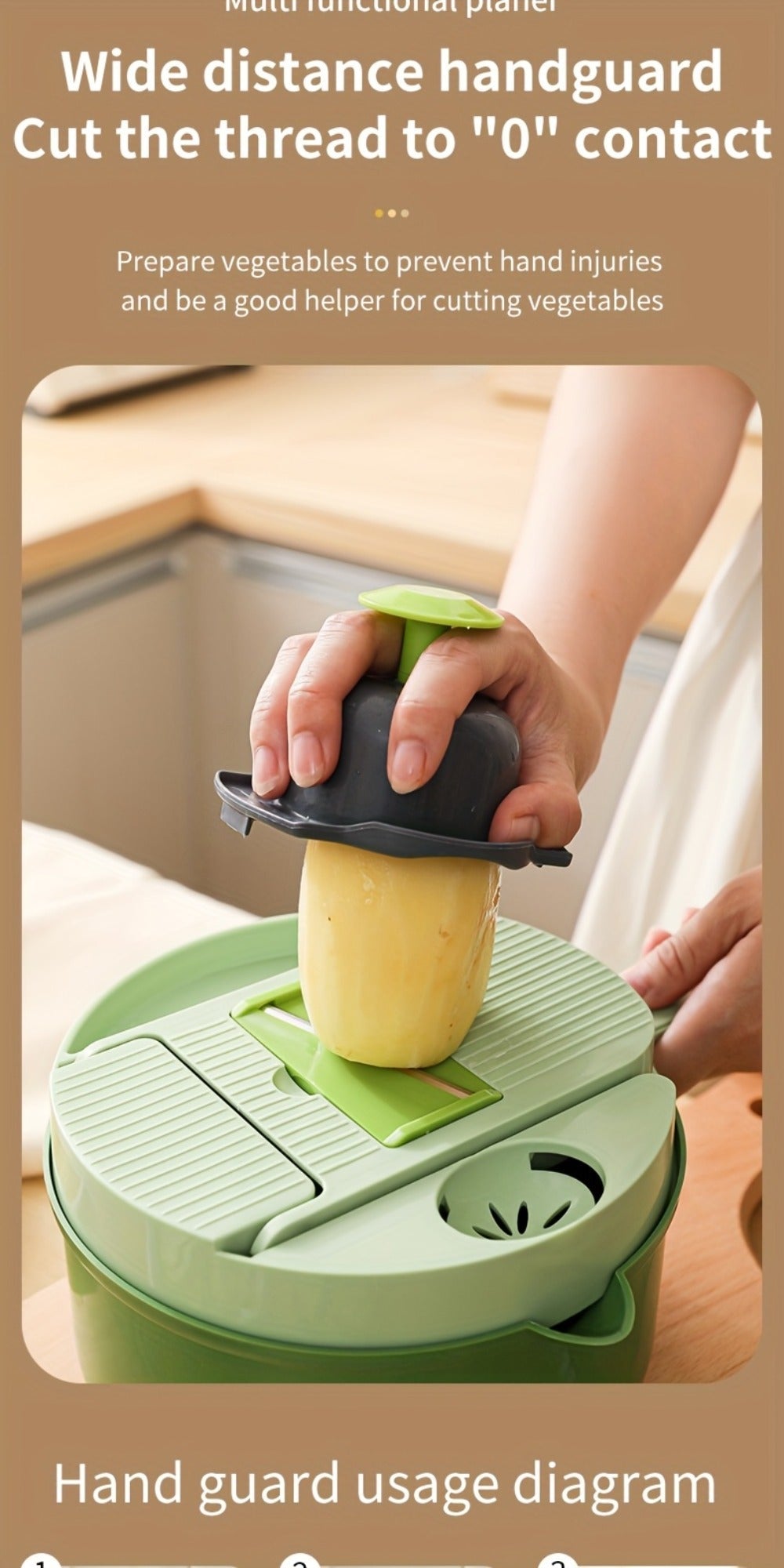 Vegetable Chopper 16-in-1 Manual Food Processor with Container, Onion Dicer, Potato Slicer, Garlic Mincer