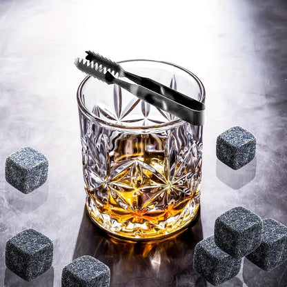 Whiskey Glasses Set of 6 - FBL&HM Crystal Old Fashioned Cocktail Glasses, 10oz Oval Stripe Bar Tumbler for Bourbon