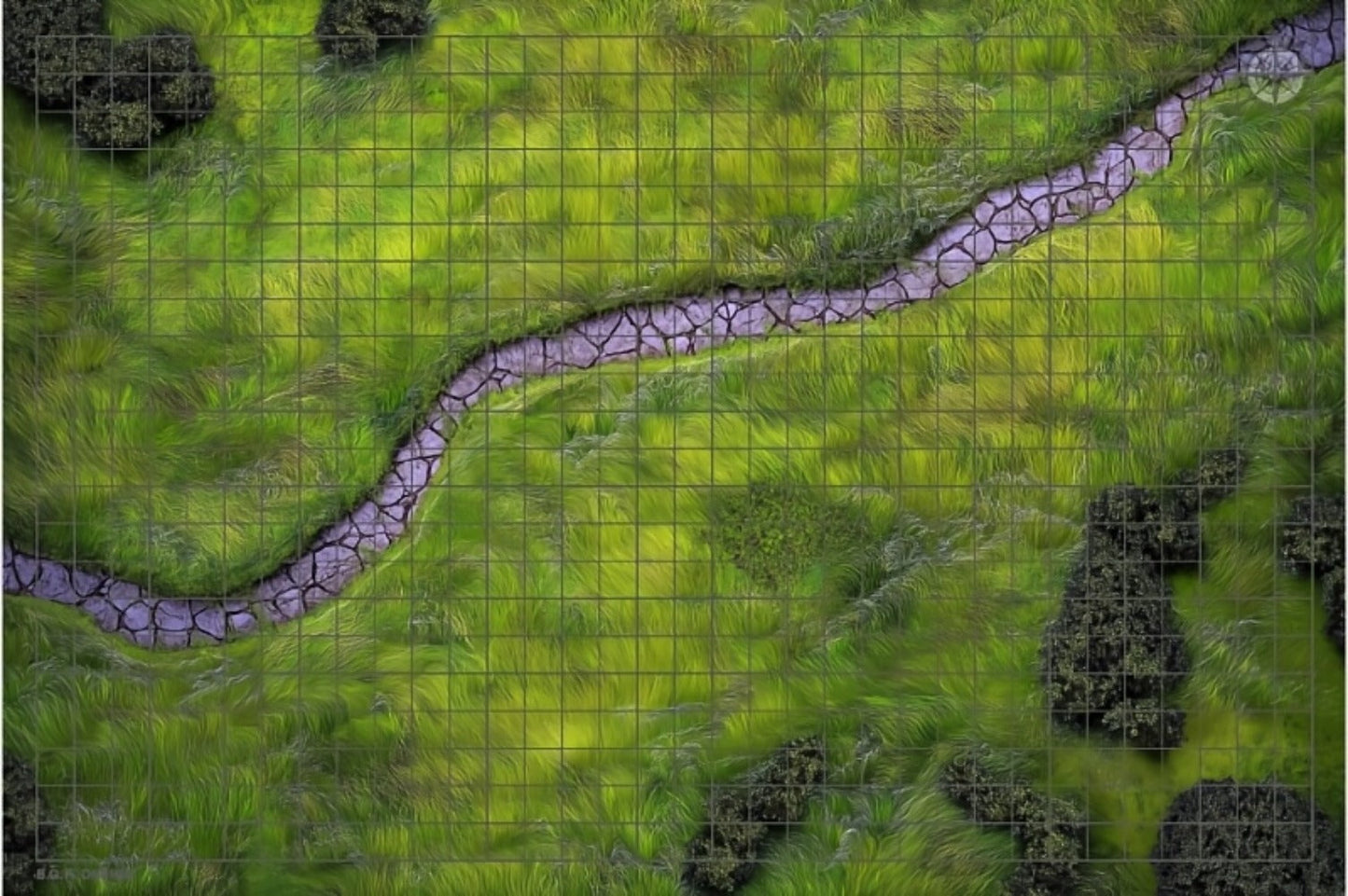 DnD Beginner Set 6 Double-Sided Terrain Maps 24x36 with Mystery Dice, Character Sheets, Cheat Sheets, Spell AOE Template