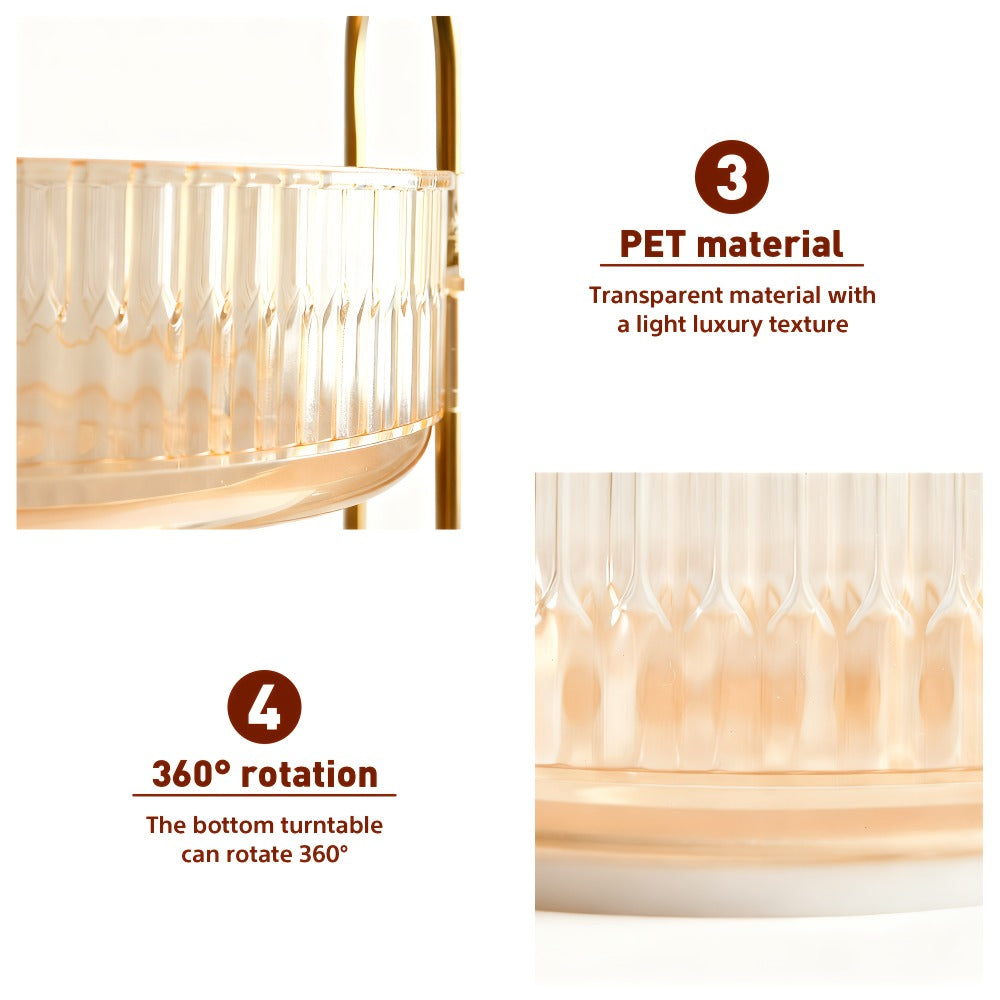 360 Rotating Makeup Organizer Skincare Storage Rack – Multi-Layer Detachable Cosmetic Organizer for Perfume, Lipstick, Skincare
