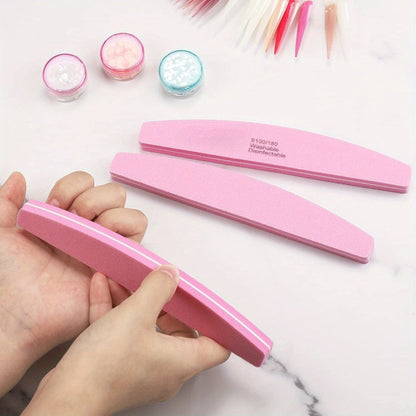 Nail Files and Buffers Professional 100 180 Grit Double-Sided Sanding Boards Reusable Polishing Blocks for Manicure Pedicure Salon Home Use
