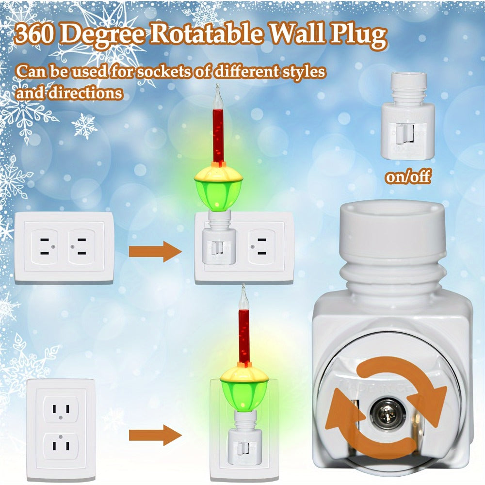 Christmas Bubble Lights 2 Pack Traditional Multi-Color Bubble Liquid Night Lights Plug-In for Entryways, Bedrooms and Living Spaces