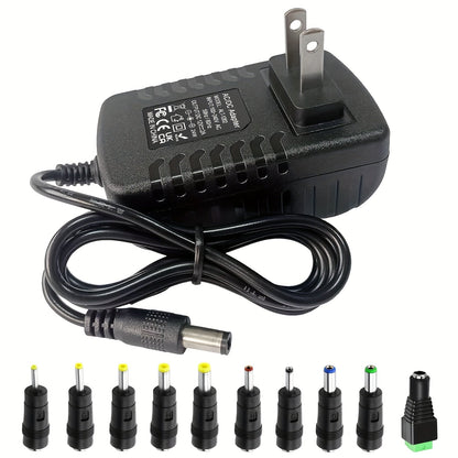 12V 2A AC DC Power Supply Adapter 11-in-1 with 10 Tips 100-240V 50-60Hz Universal DC Transformer for an Everyday Personal Care Routine