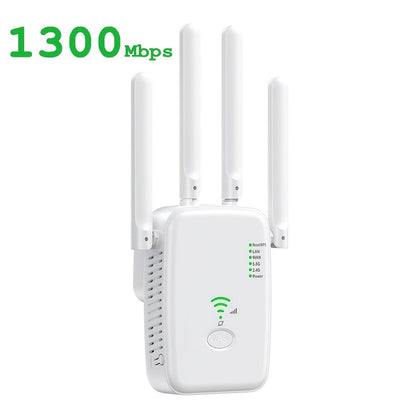 WiFi 6 Mesh Extender 1400Mbps 6-Antenna Dual Band - 2.4GHz & 5GHz Whole Home Coverage, One-Button WPS Setup
