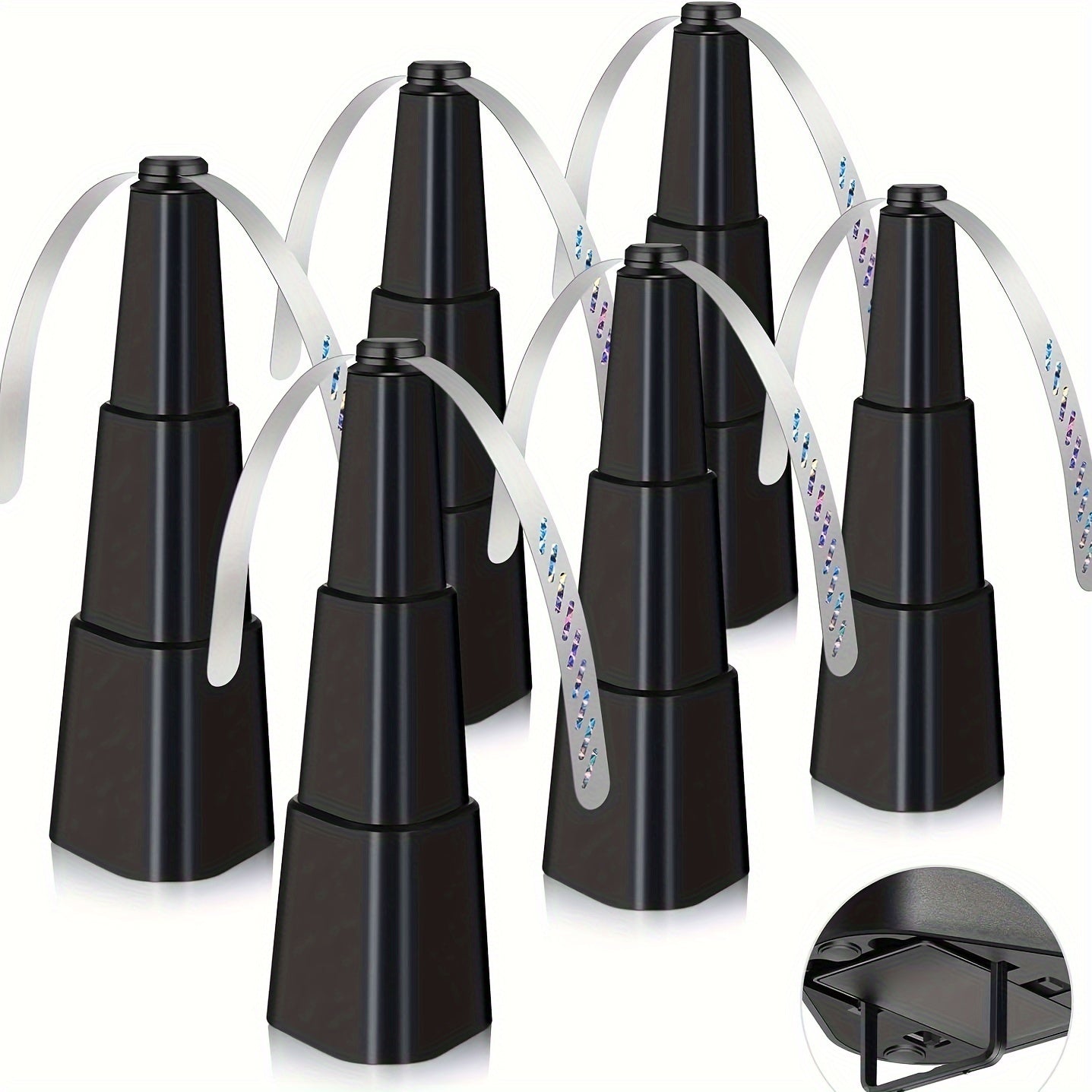 Fly Fans for Tables 6 Pack Fly Fan Holographic Blade Keep Flies Away from Food for Outdoor BBQ for Grilling, Camping and Outdoor Meals