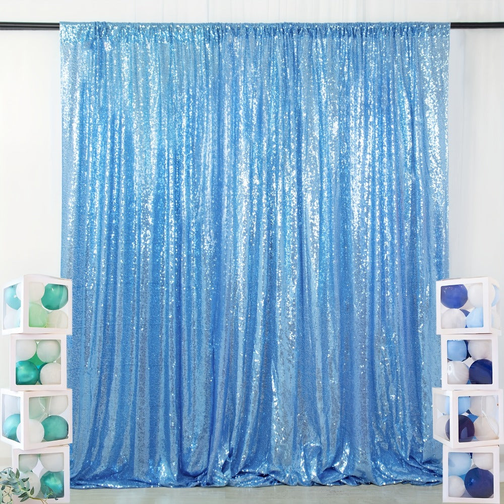 Sequin Backdrop Curtain for Party Wedding – 4x8ft Shimmering Glitter Curtain for Birthday Photo Booth Stage Decoration, Easy Hang