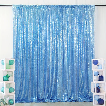 Sequin Backdrop Curtain for Party Wedding – 4x8ft Shimmering Glitter Curtain for Birthday Photo Booth Stage Decoration, Easy Hang