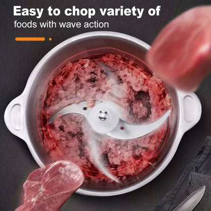 Electric Food Chopper with 2 Bowls & Dual-Level Blades, Mini Food Processor for Grinding Meat Chopping Nuts Salad Prep