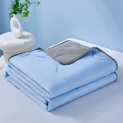 Summer Air Conditioning Blanket – Breathable Lightweight Knit Cooling Blanket for Hot Sleepers, Skin Friendly Solid Color Sweat Absorbent