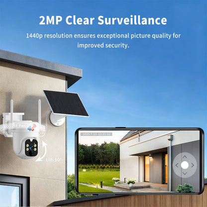 Solar Security Camera 4G Outdoor, AI Smart Alarm, Solar Powered, No WiFi & Wire-Free, 4G LTE Surveillance Camera for Farm