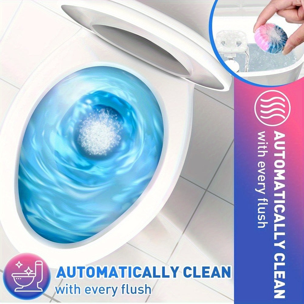 Toilet Bowl Cleaner Tablets 24 Pack, Toilet Tank Cleaning Tablets with Fresh Pine and Lemongrass Scent