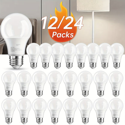 A19 LED Light Bulbs 60 Watt Equivalent, 5000K Daylight White E26 Base, 800 Lumens 9W Energy Efficient Bulb, 80+ CRI 15000 Hours Long Life
