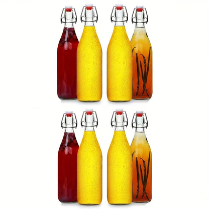 Swing Top Glass Bottles 32oz with Airtight Stopper - Flip Top Brewing Bottles for Kombucha for Entryways, Bedrooms and Living Spaces