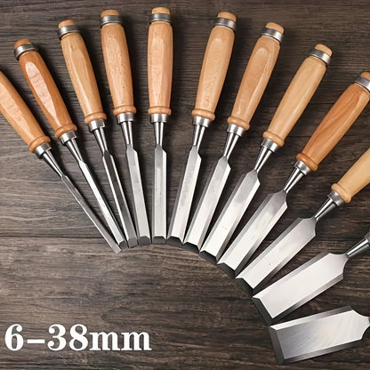 Wood Carving Chisel Set 12 & 24-Piece, Professional Beech Wood Handle Woodworking Chisels for Entryways, Bedrooms and Living Spaces