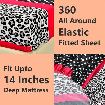 Bed Sheet Set Patchwork Microfiber in 4- or 6-Piece Configuration with 14-Inch Pocket and Three Colors