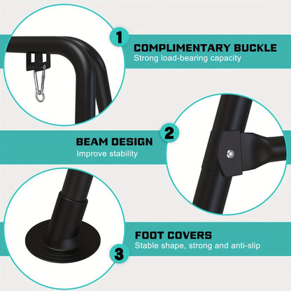 1.3-Inch Foldable Hammock Chair Stand with Weather-Resistant Finish and Tool-Free Assembly detail image - detail view 11