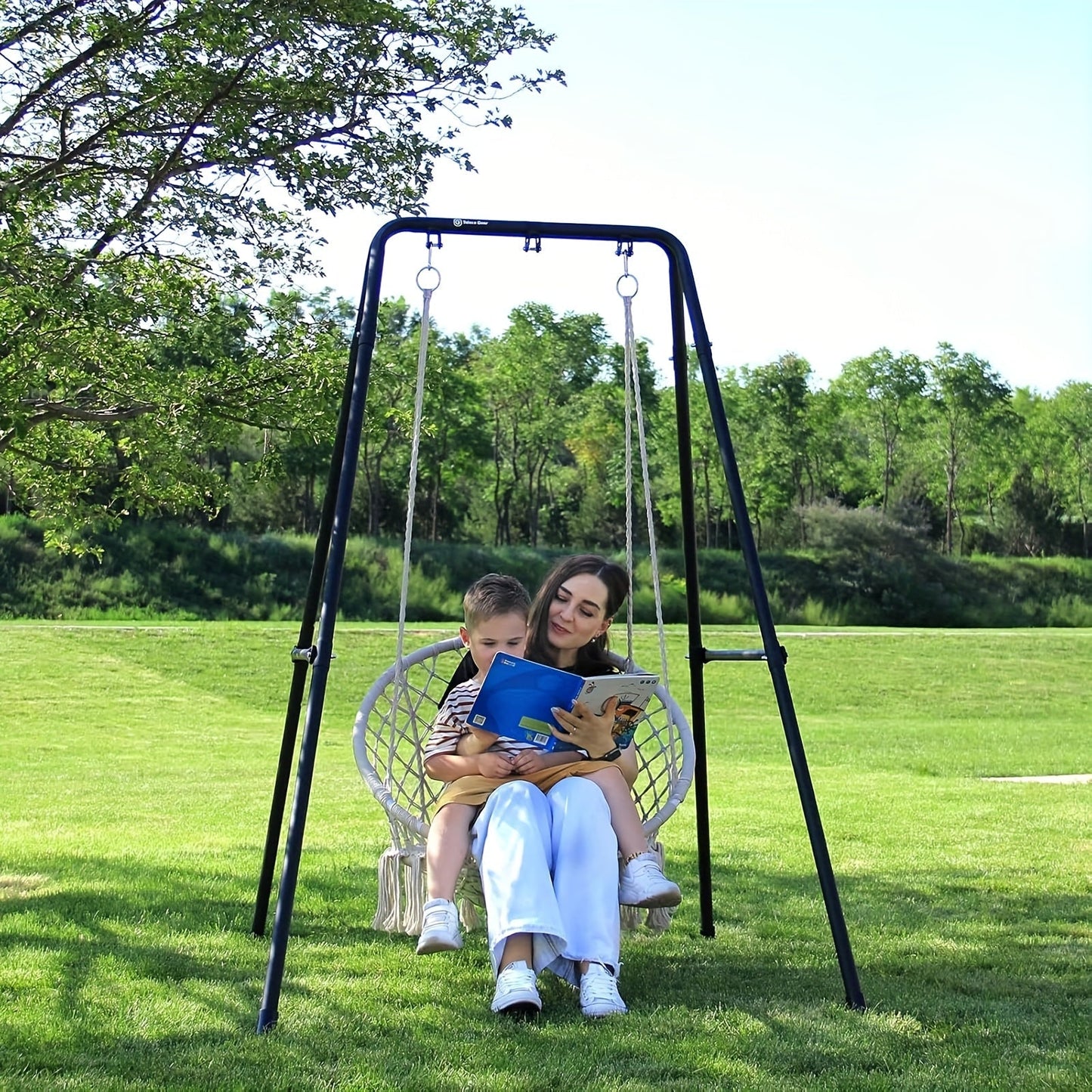 1.3-Inch Foldable Hammock Chair Stand with Weather-Resistant Finish and Tool-Free Assembly detail image - detail view 13