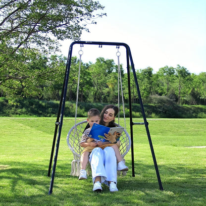 1.3-Inch Foldable Hammock Chair Stand with Weather-Resistant Finish and Tool-Free Assembly detail image - detail view 13