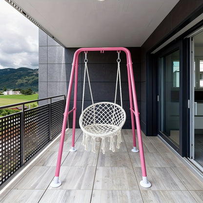 1.3-Inch Foldable Hammock Chair Stand with Weather-Resistant Finish and Tool-Free Assembly detail image - detail view 7