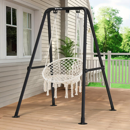 1.3-Inch Foldable Hammock Chair Stand with Weather-Resistant Finish and Tool-Free Assembly detail image - detail view 8