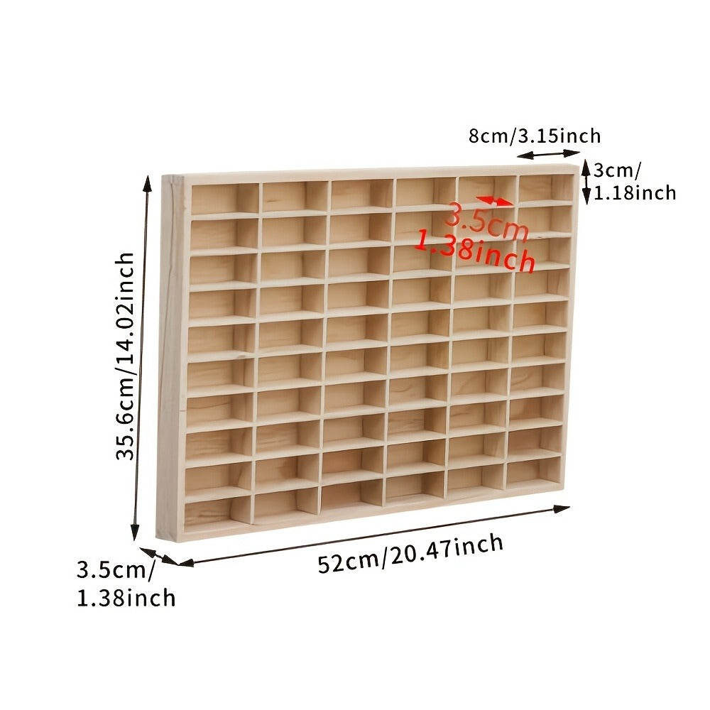 1:64 Scale Solid Wood Diecast Car Display Case, Model Car Storage Organizer detail image - detail view 4