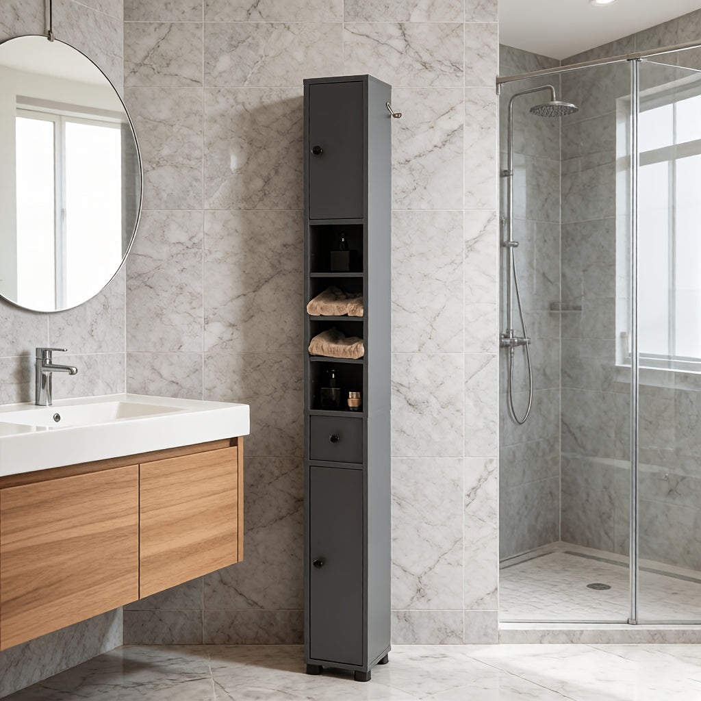Storage Cabinet shown in the Gray option