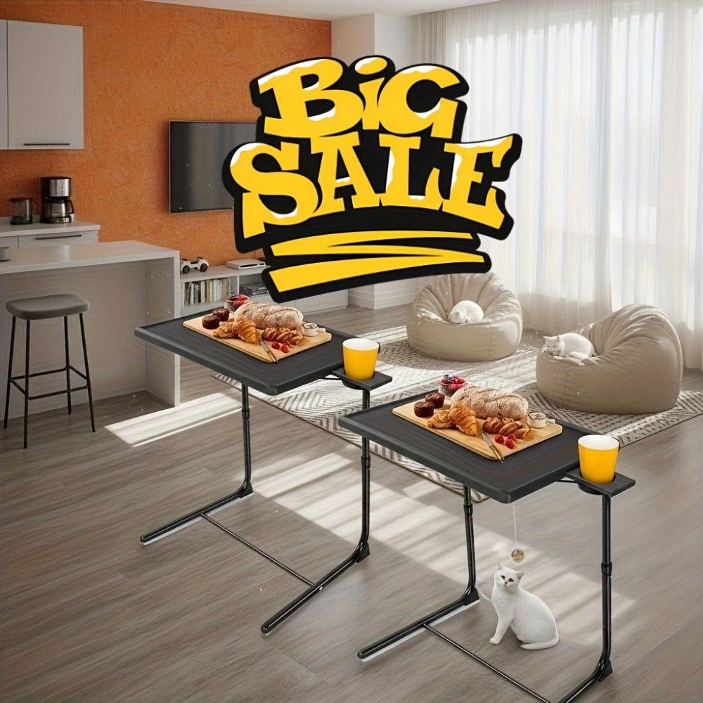 1-Pack Foldable TV Tray Table with Adjustable Height for Closet detail image - detail view 8