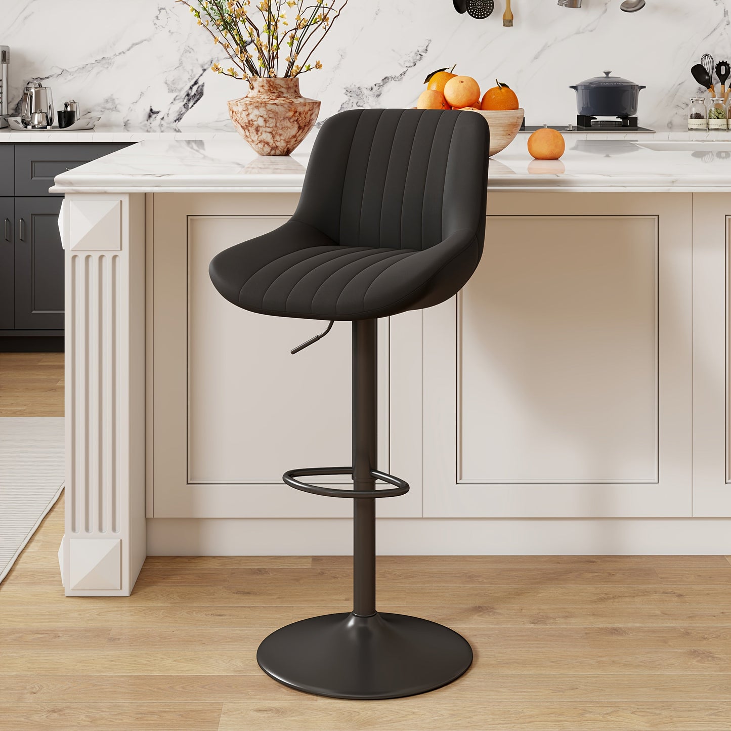 Bar Stool shown in the Black, Set Of 1 option