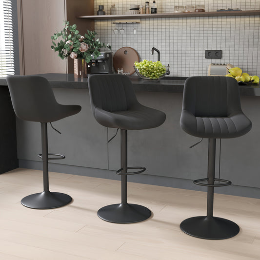 Bar Stool shown in the Black, Set Of 3pcs option