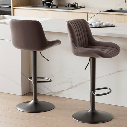 Bar Stool shown in the Brown, Set Of 2 option