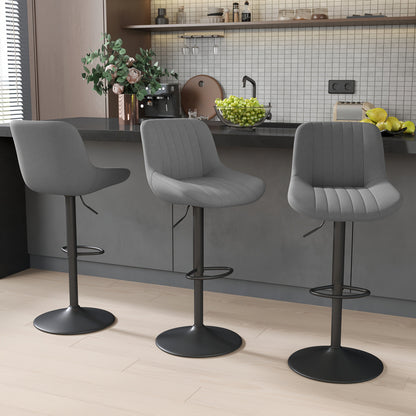 Bar Stool shown in the Dark Gray, Set Of 3pcs option