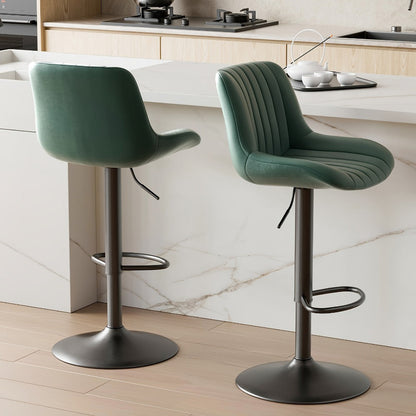 1-Piece Set Upholstered Bar Stool with Adjustable Height and Footrest for Kitchen detail image - detail view 27