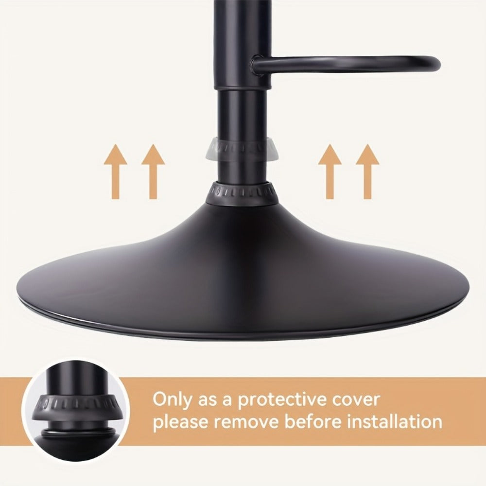 1-Piece Set Upholstered Bar Stool with Adjustable Height and Footrest for Kitchen detail image - detail view 32