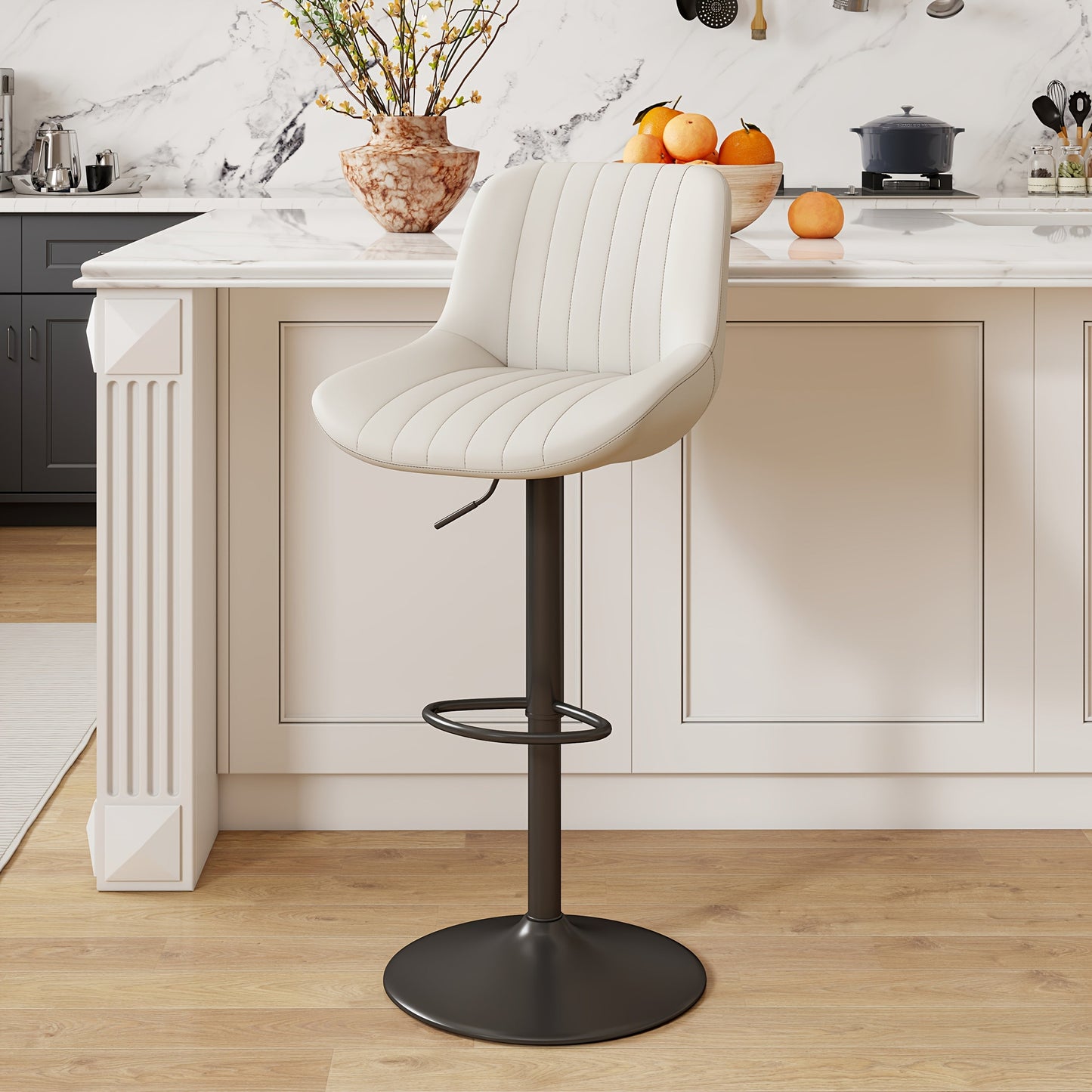 Bar Stool shown in the White, Set Of 1 option