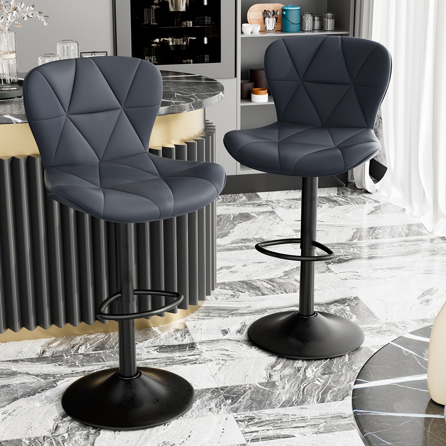 Bar Stool shown in the Dark Gray, Set Of 2 option
