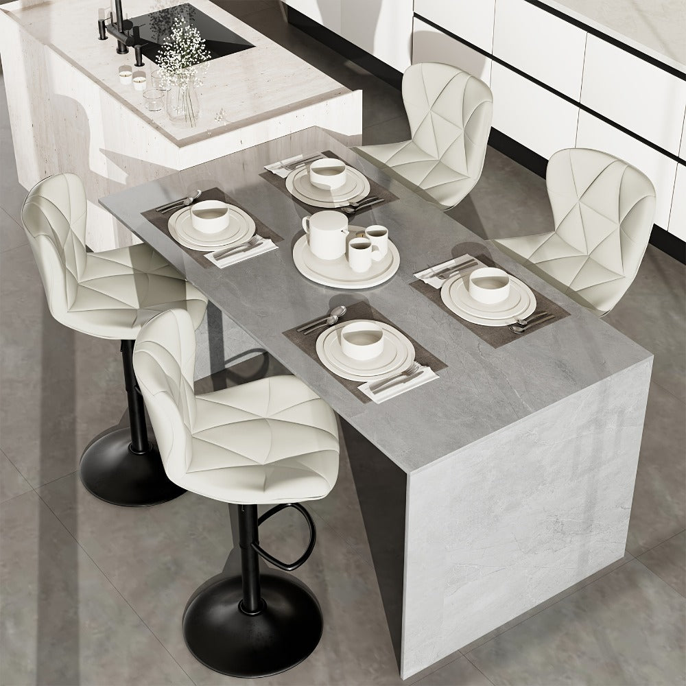 1-Piece Set Upholstered Bar Stool with Adjustable Height and Padded Seat detail image - detail view 14