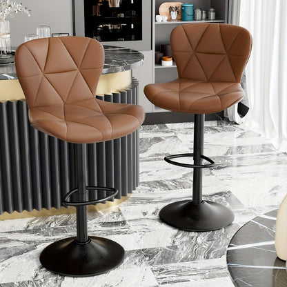 1-Piece Set Upholstered Bar Stool with Adjustable Height and Padded Seat detail image - detail view 15