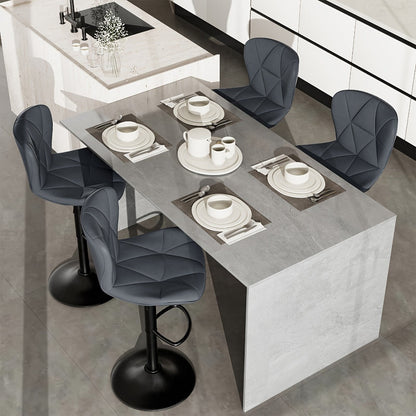 1-Piece Set Upholstered Bar Stool with Adjustable Height and Padded Seat detail image - detail view 18