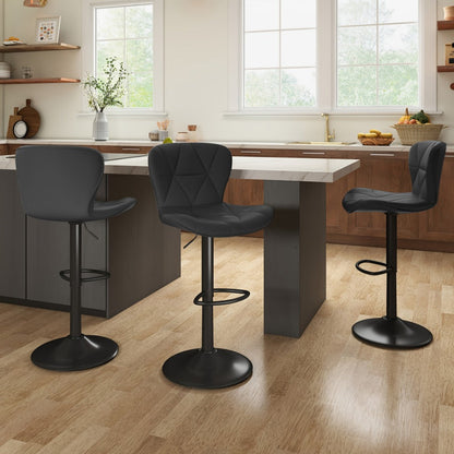 1-Piece Set Upholstered Bar Stool with Adjustable Height and Padded Seat detail image