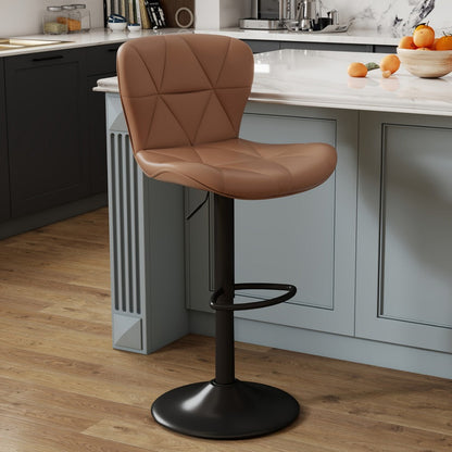 1-Piece Set Upholstered Bar Stool with Adjustable Height and Padded Seat detail image - detail view 5