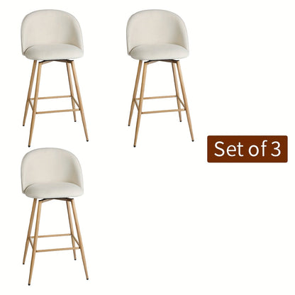 Counter Stool shown in the Beige Fabric - Set Of 3 option